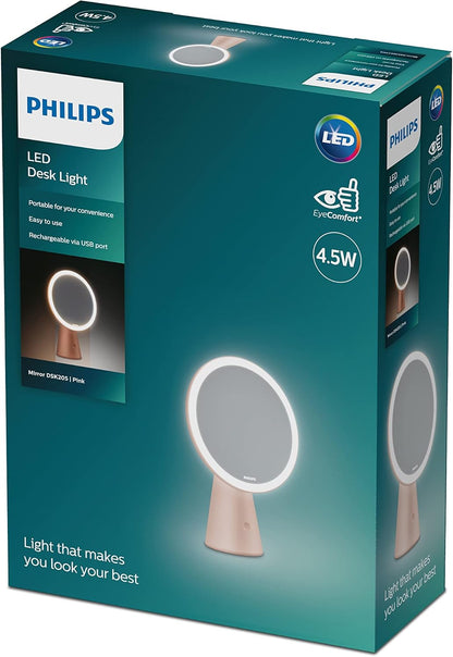 PHILIPS LED Mirror Desk Lamp  4.5W Charge with USB. for Make Up and Beauty Lighting