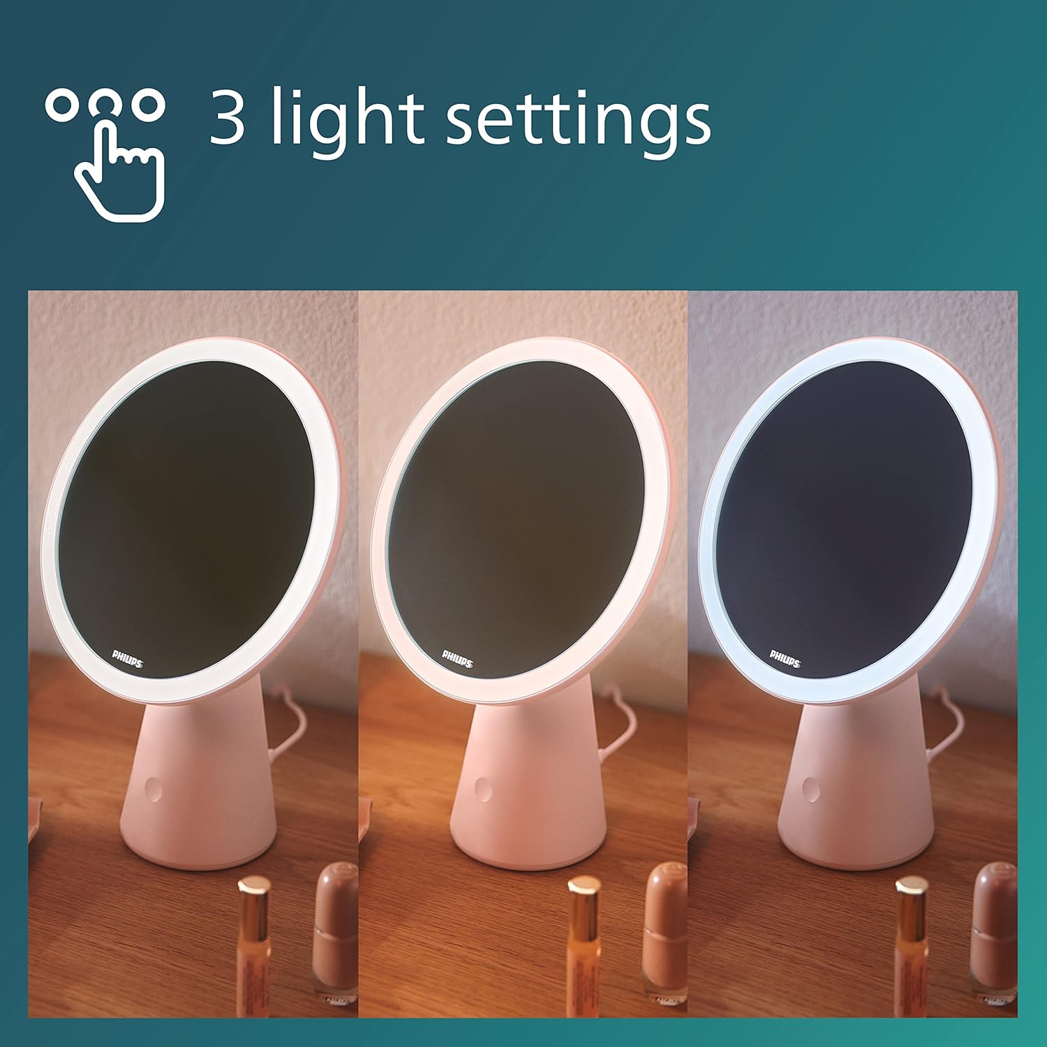 PHILIPS LED Mirror Desk Lamp  4.5W Charge with USB. for Make Up and Beauty Lighting