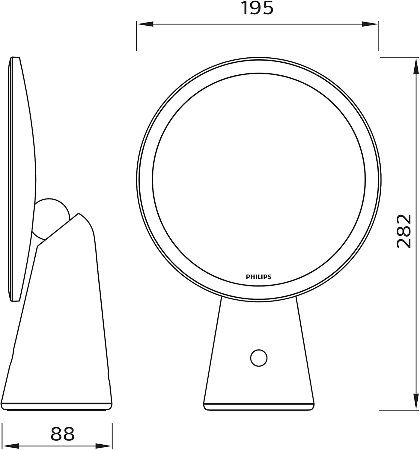 PHILIPS LED Mirror Desk Lamp  4.5W Charge with USB. for Make Up and Beauty Lighting
