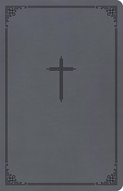 CSB Thinline Bible, Value Edition, Charcoal Leathertouch