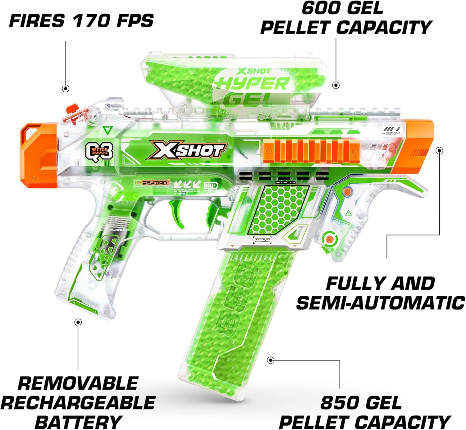 Xshot Hyper Gel Glow In The Dark S1 Medium