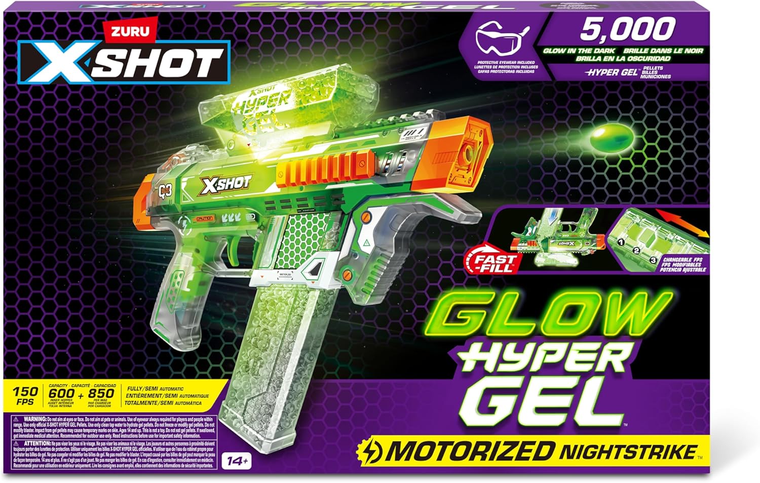 Xshot Hyper Gel Glow In The Dark S1 Medium