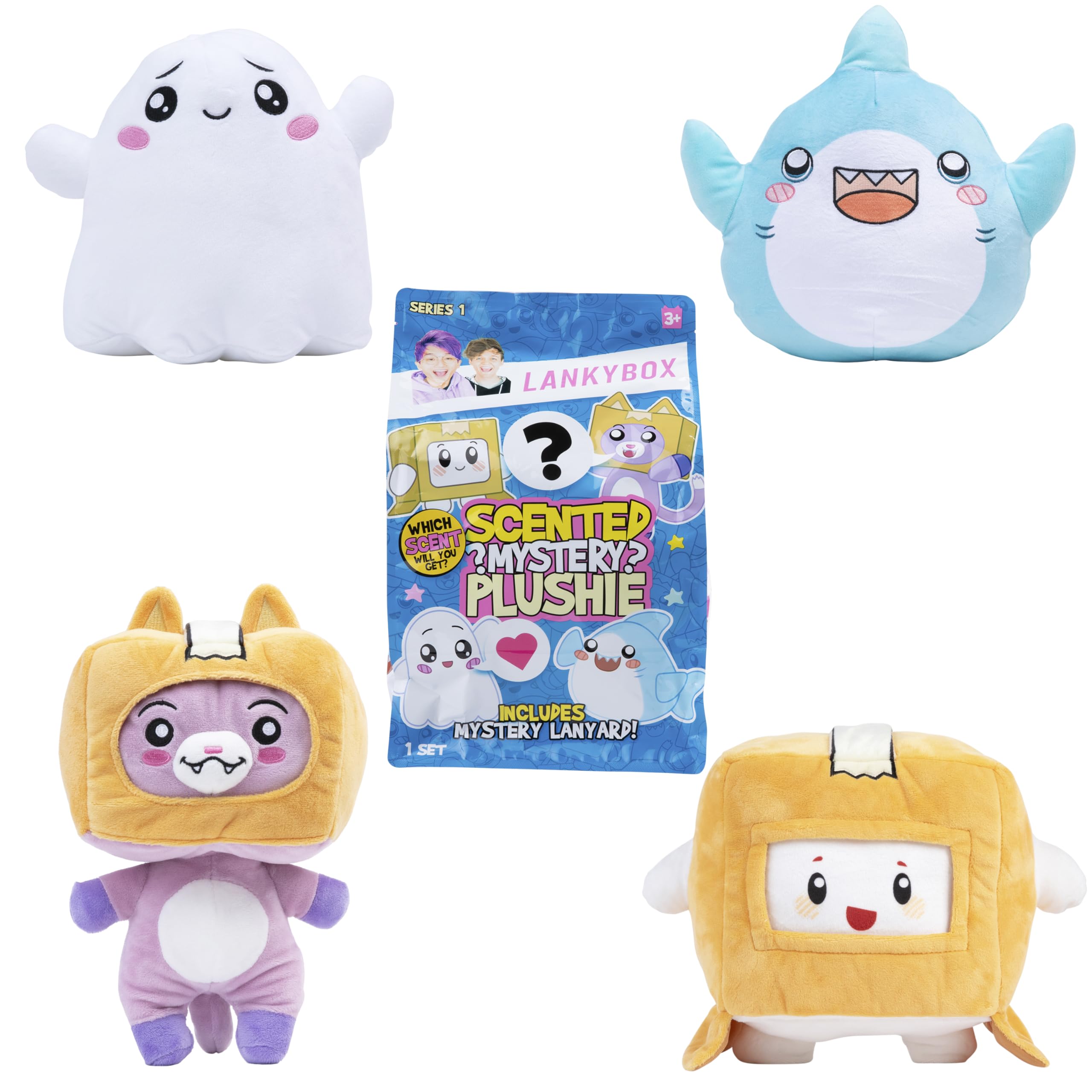 LankyBox 11" plush Scented Mystery Plushies Scented Plush with Surprise Lanyard Inside, Officially Licensed Merch