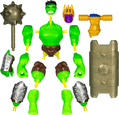 AVENGERS MixMashers Marvel Hulk Custom Deluxe Mix-And-Match Action Figure & Accessories, Green