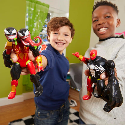 Spider-Man MixMashers Marvel, Veneno, Figura Deluxe Personalizable Mix-and-Match y Accesorios