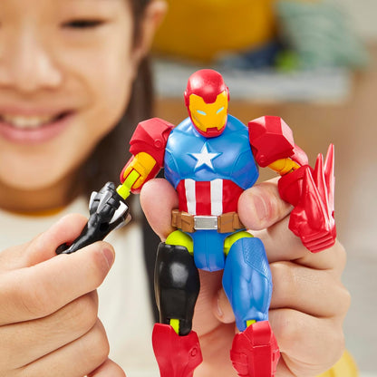 AVENGERS MixMashers Marvel Iron Man Mix-And-Match Action Figure & Accessories, Red