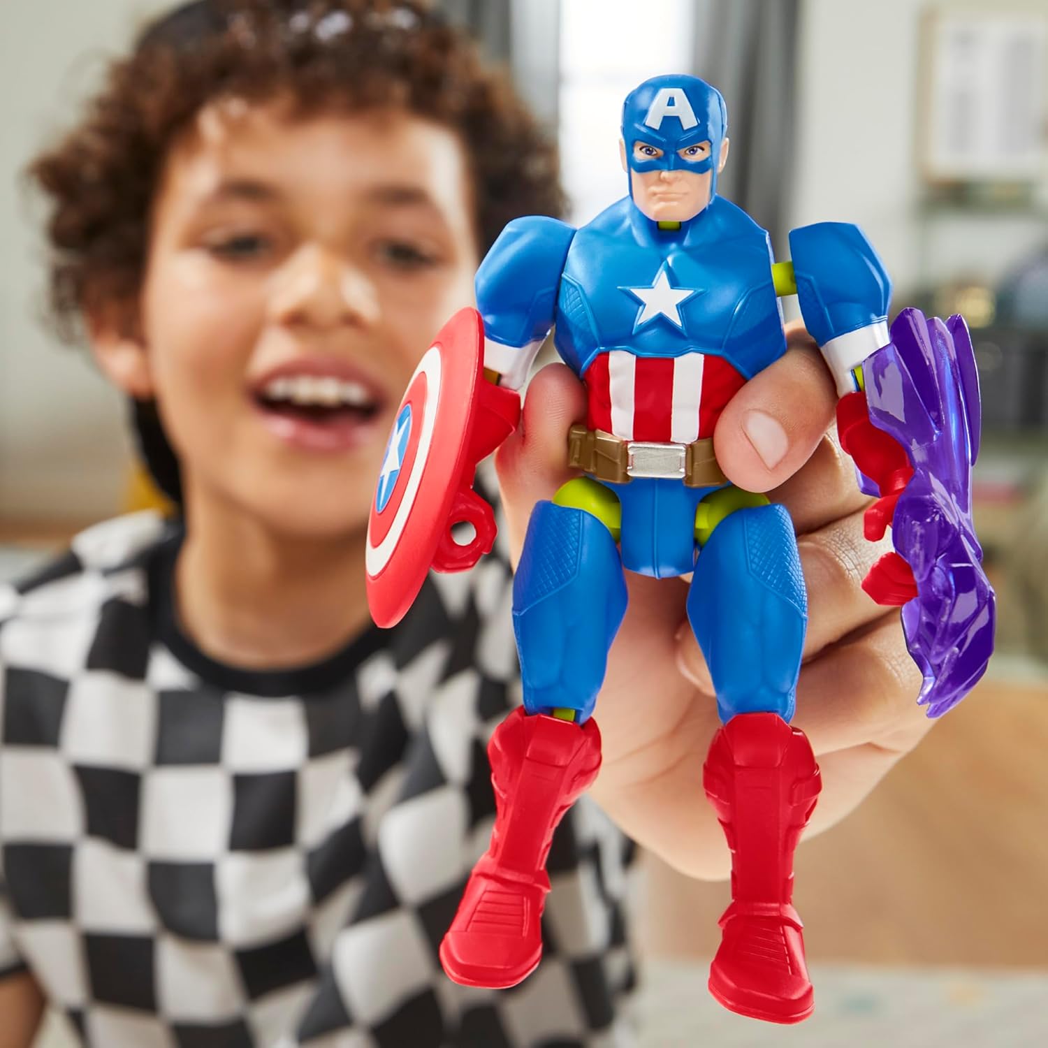 Avengers MixMashers Marvel, Capitán América, Figura de acción Mix-and-Match Accesorios