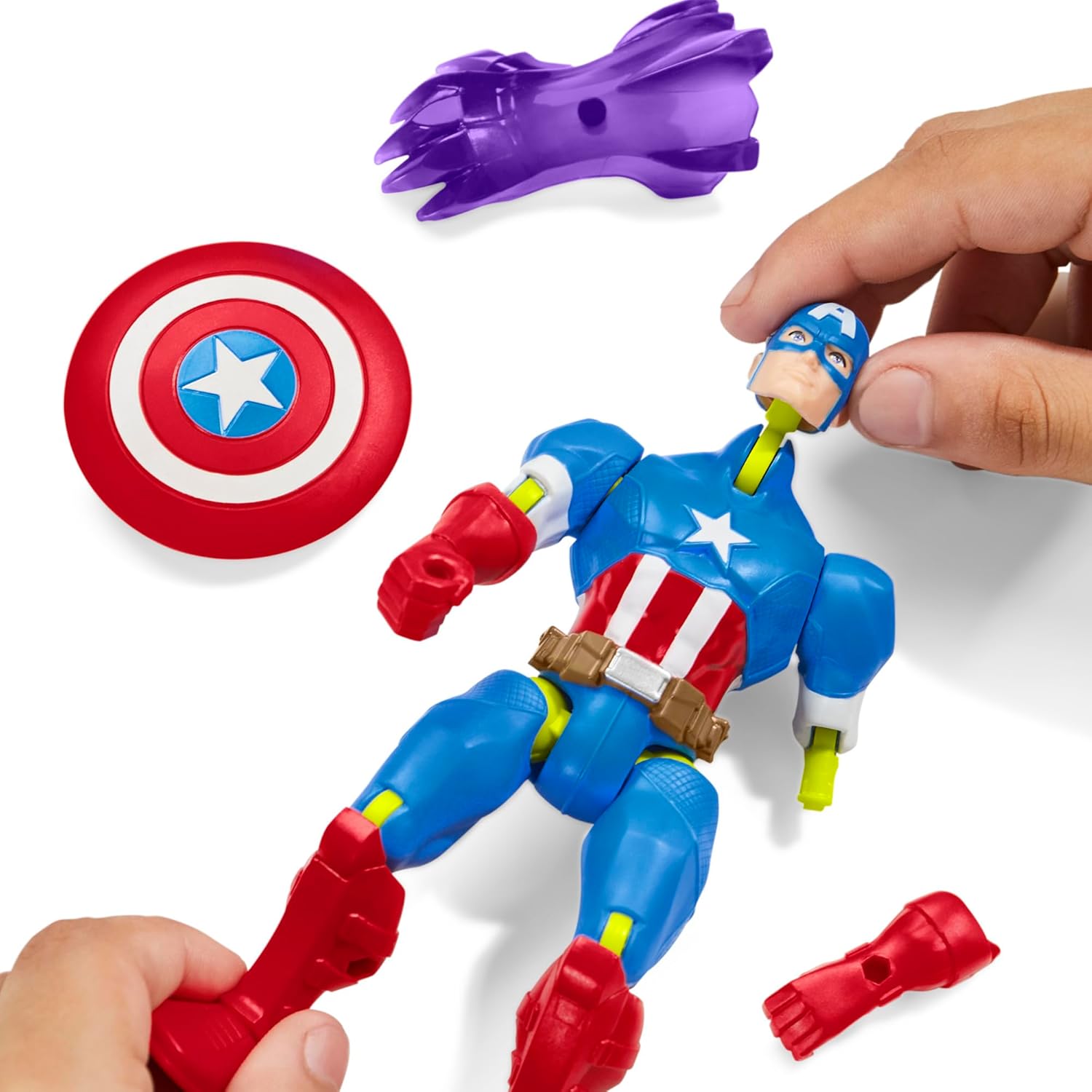 Avengers MixMashers Marvel, Capitán América, Figura de acción Mix-and-Match Accesorios