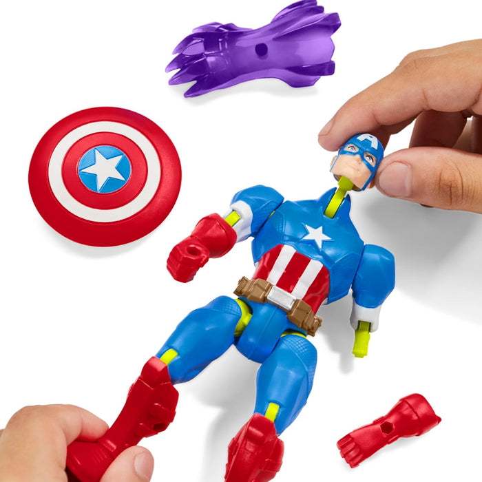 Avengers MixMashers Marvel, Capitán América, Figura de acción Mix-and-Match Accesorios
