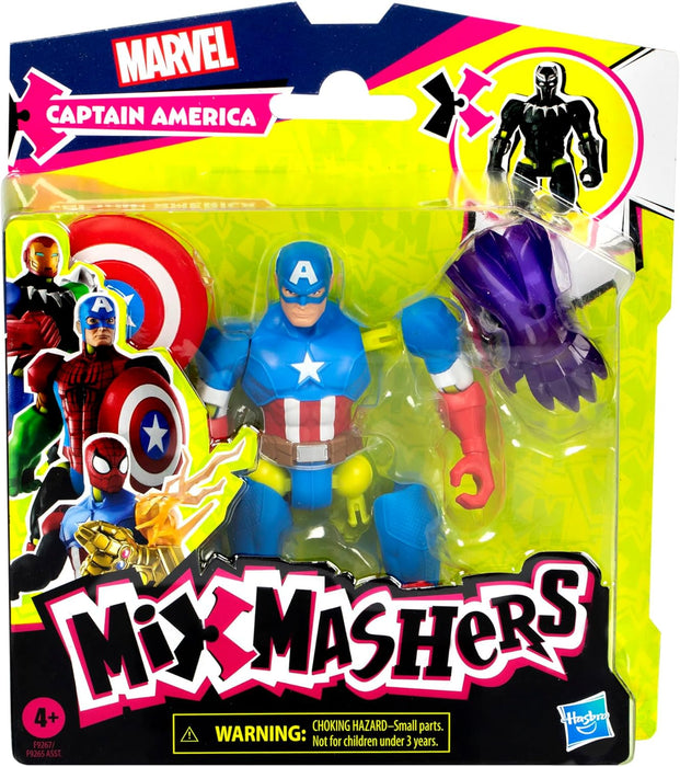 Avengers MixMashers Marvel, Capitán América, Figura de acción Mix-and-Match Accesorios