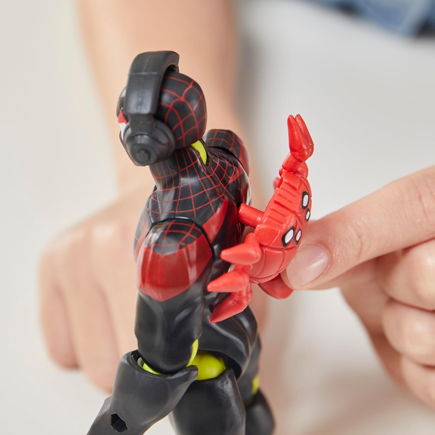 SPIDER-MAN MixMashers Marvel Miles Morales Mix-And-Match Action Figure & Accessories, Red With Black Accents