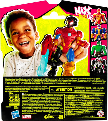 SPIDER-MAN MixMashers Marvel Miles Morales Mix-And-Match Action Figure & Accessories, Red With Black Accents