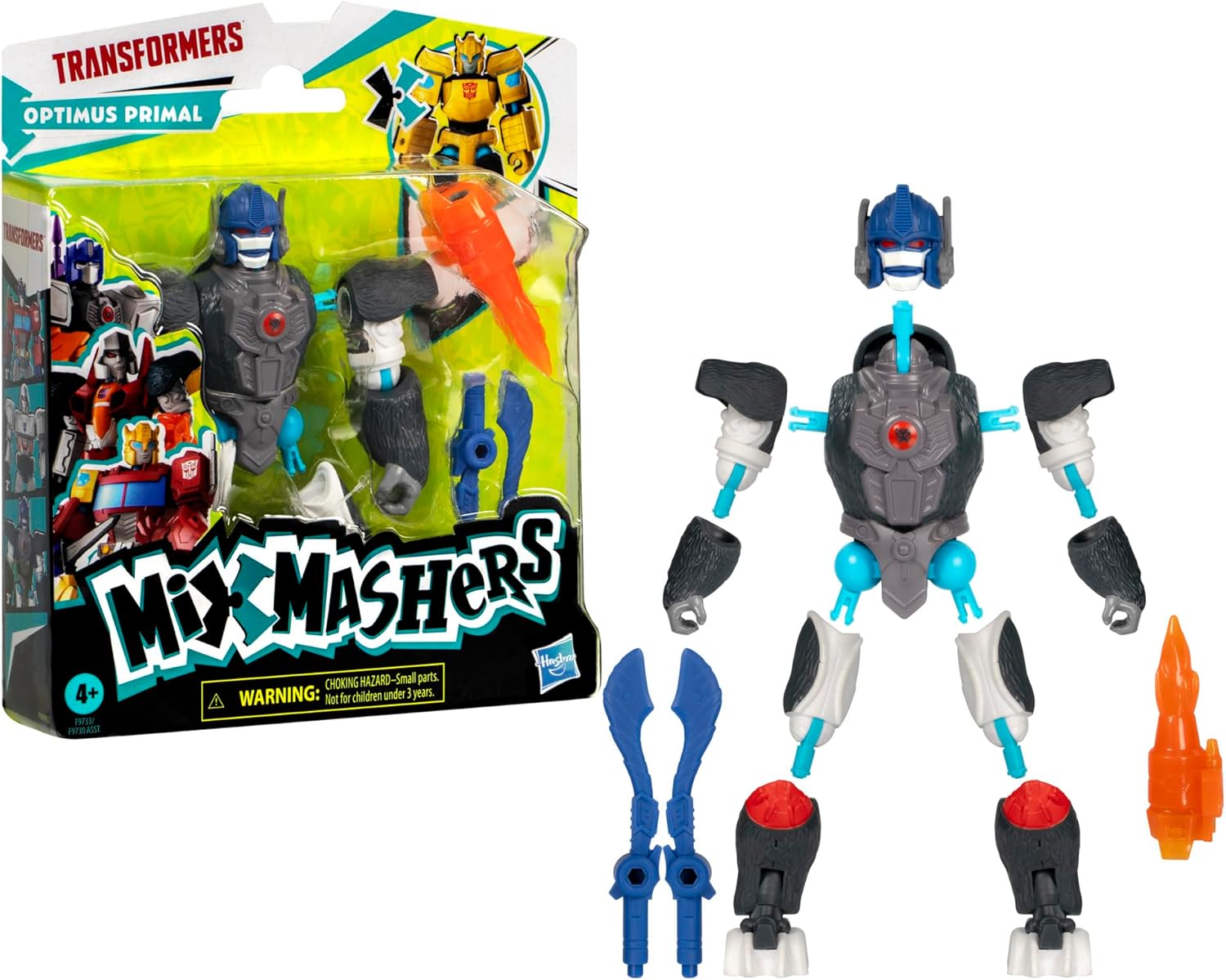 Transformers MixMashers, Optimus Primal, Figura de acción Mix-and-Match y Accesorios