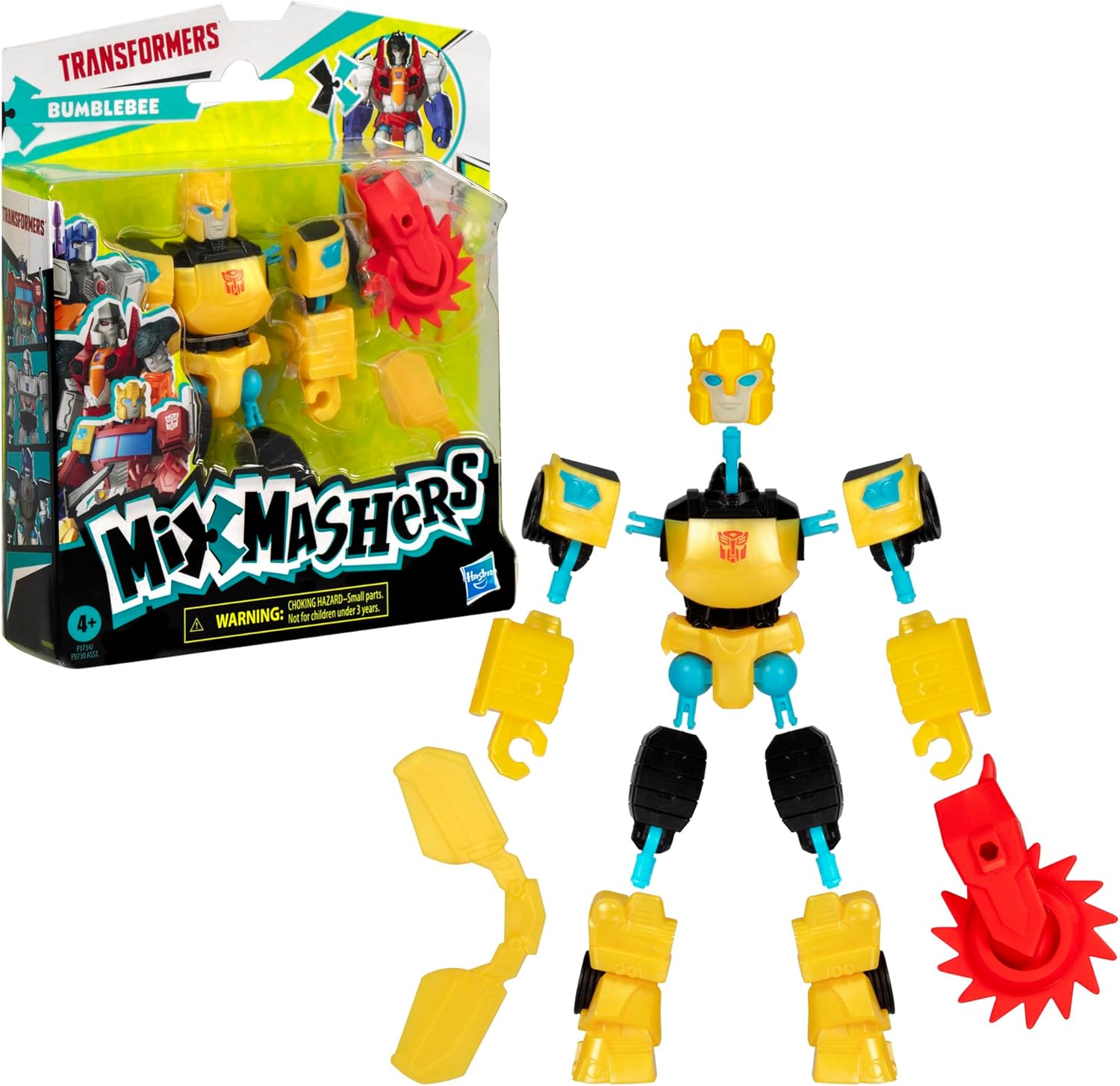 MixMashers Transformers Bumblebee aanpasbare Mix-and-Match-actiefiguur en accessoires