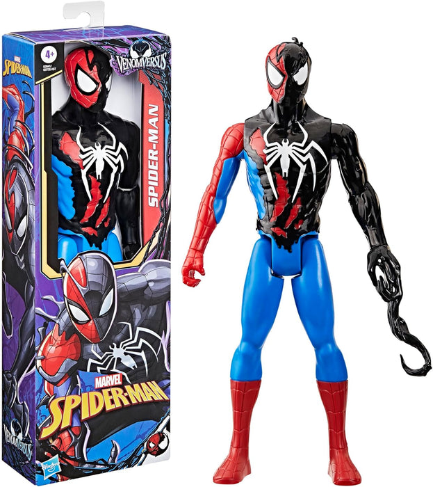 Marvel Spider-Man VenomVersus Titan Hero Series Spider-Man Action Figure, Black, 12 pulgadas