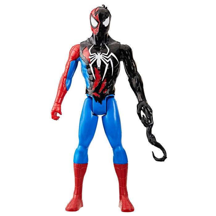 Marvel Spider-Man VenomVersus Titan Hero Series Spider-Man Action Figure, Black, 12 pulgadas
