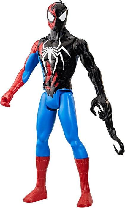 Marvel Spider-Man VenomVersus Titan Hero Series Spider-Man Action Figure, Black, 12 pulgadas