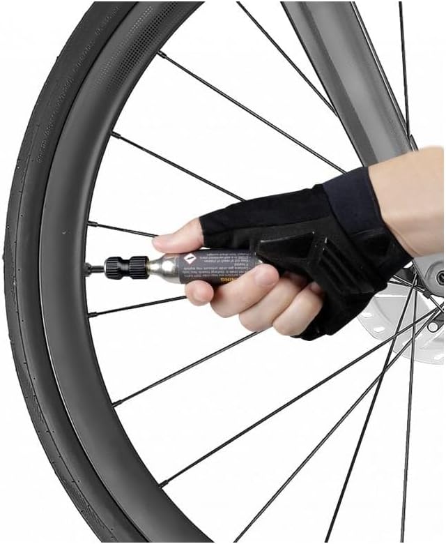 Topeak Nano Airbooster CO2 Bicycle Tyre Inflator for Threaded Cartridges, Black