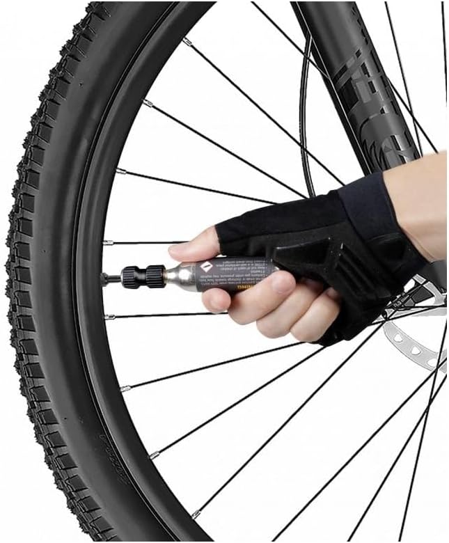 Topeak Nano Airbooster CO2 Bicycle Tyre Inflator for Threaded Cartridges, Black