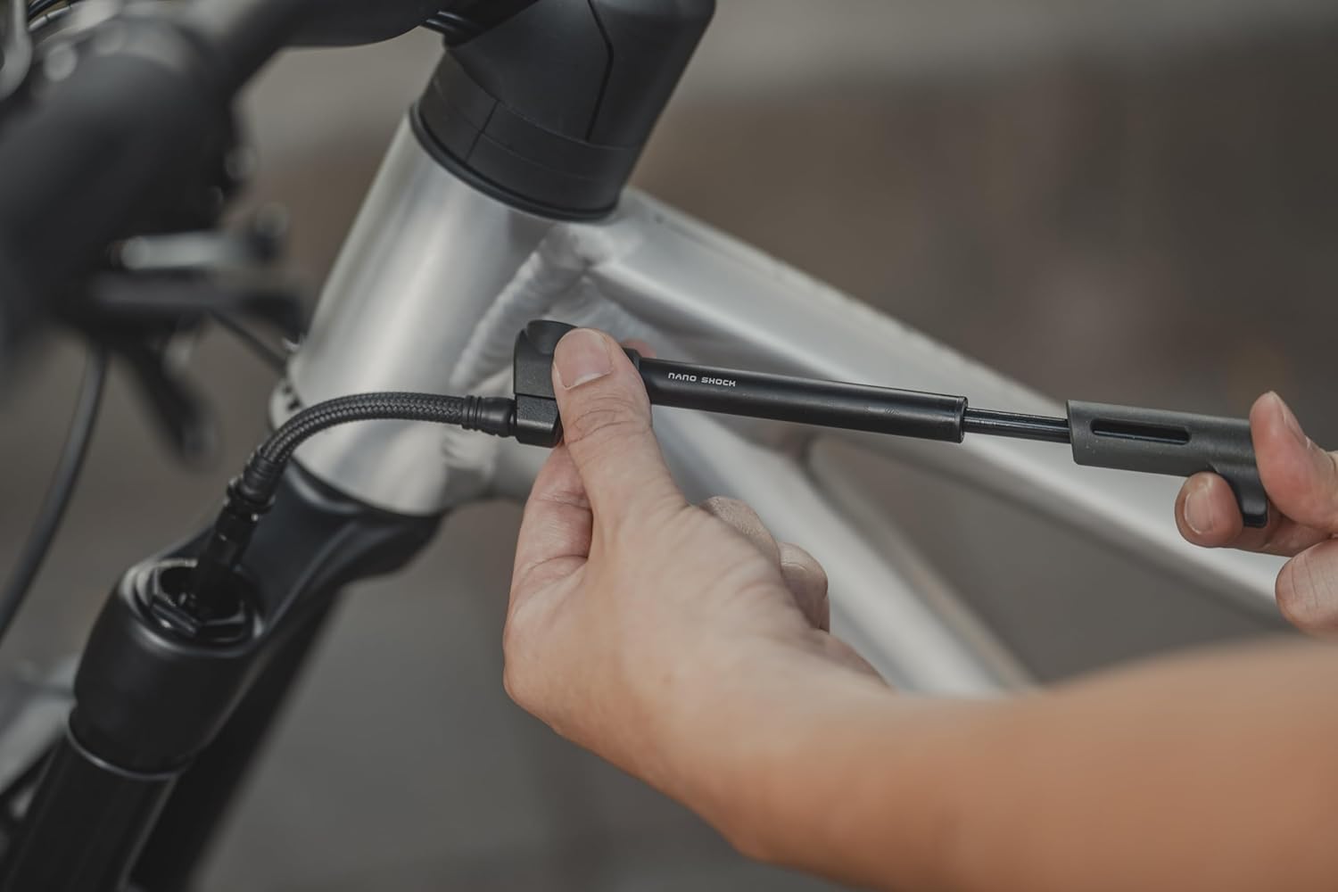 Topeak Nano Shock Pump with 360 degree Rotatable Hose