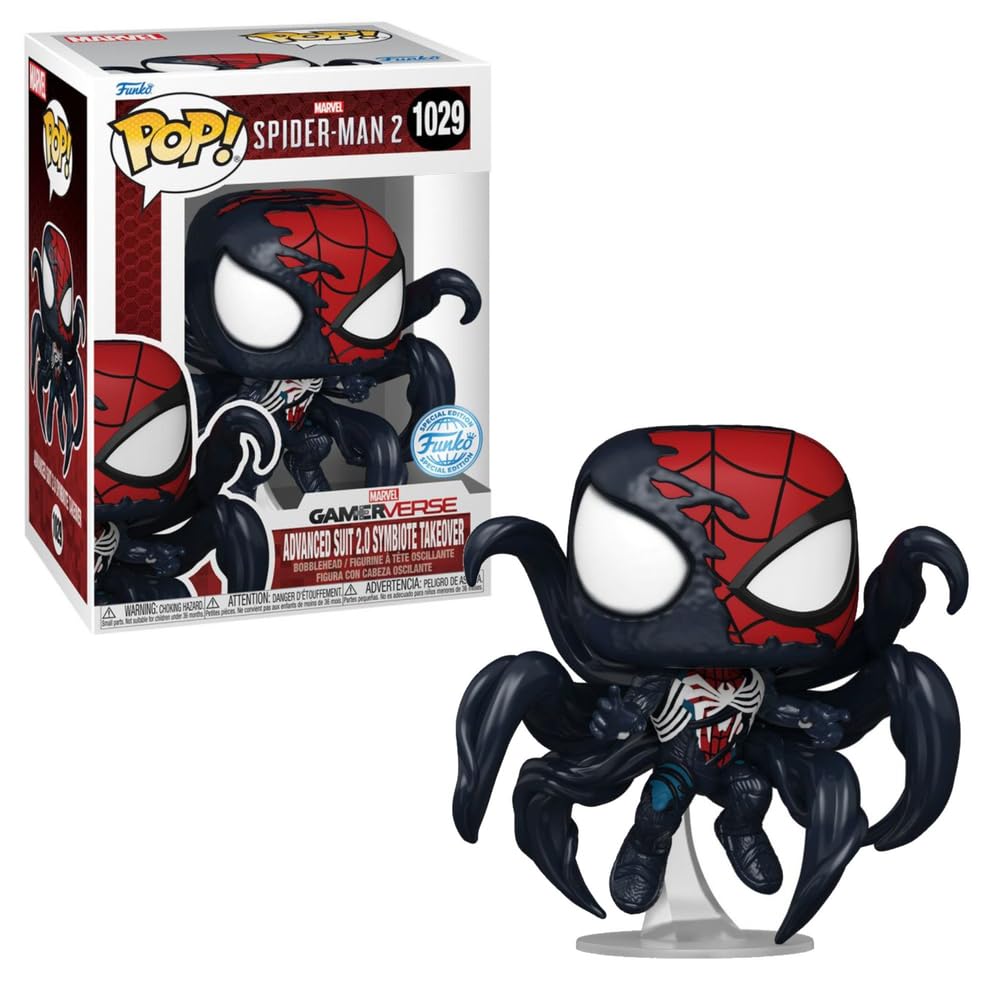 Figure Funko Pop Marvel Spider Man Advanced Suit 2.0 Symbiote Takeover
