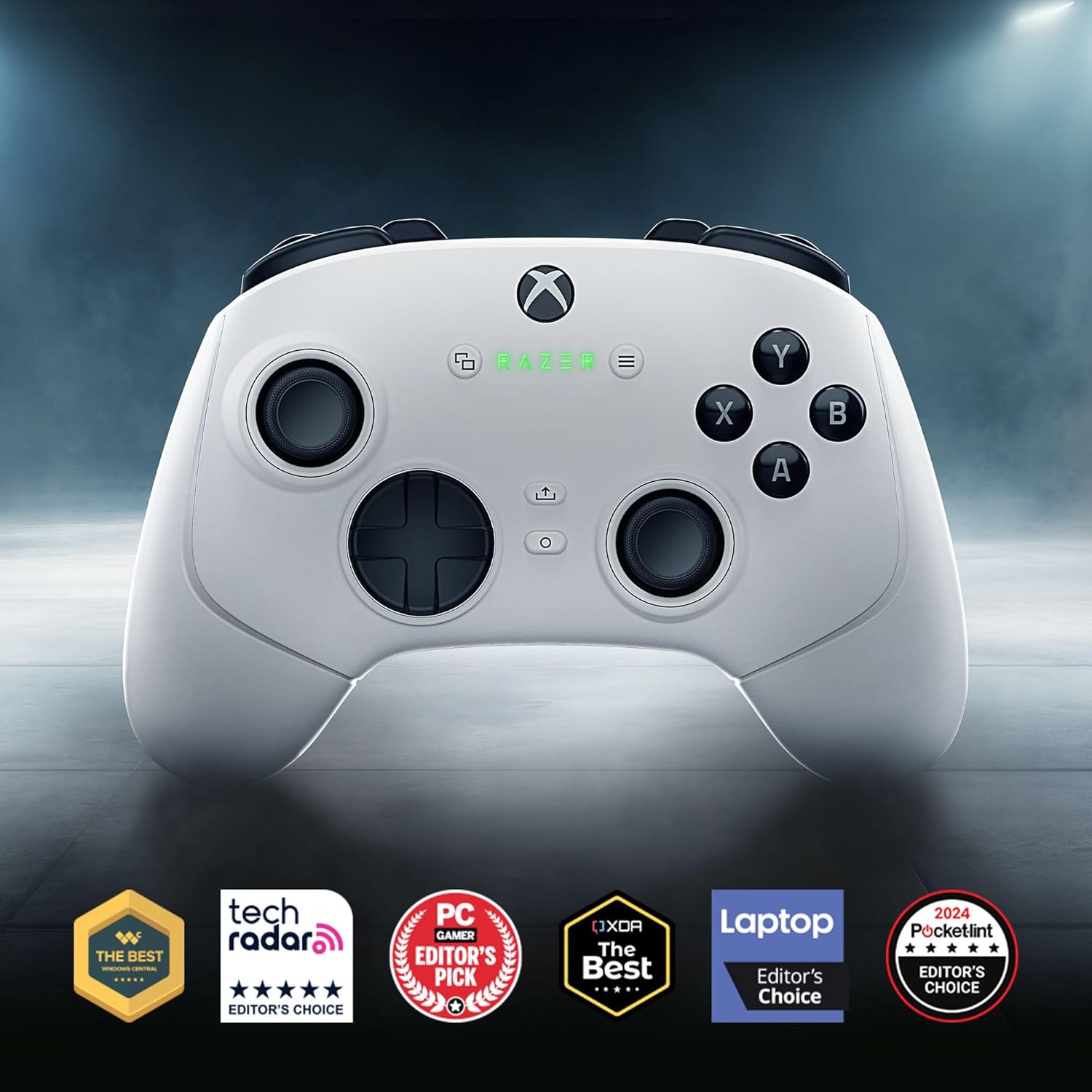 Razer Wolverine V3 Pro - Draadloze Esports Controller voor Xbox & PC (Draadloze HyperSpeed, Mecha Tactiele Actie Knoppen, Anti-drift Hall Effect analoge thumbsticks, haptische trillingen) Wit