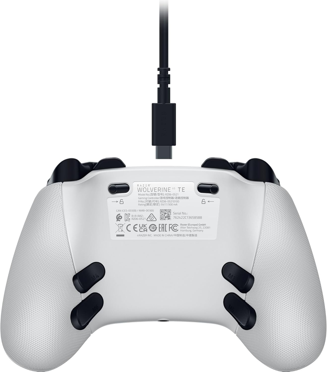 Razer Wolverine V3 Tournament Edition - Bedrade Esports Controller voor Xbox X|S & PC (Mecha Tactiele Actie Knoppen, Pro HyperTriggers, 8-Weg D-Pad, 3m USB-C Kabel) Wit