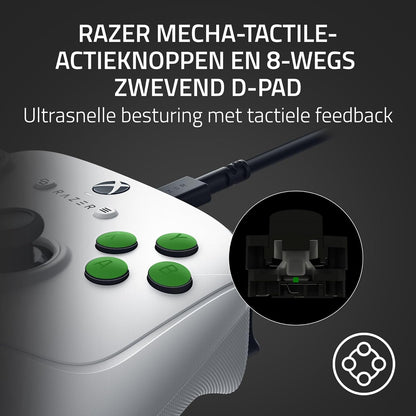 Razer Wolverine V3 Tournament Edition - Bedrade Esports Controller voor Xbox X|S & PC (Mecha Tactiele Actie Knoppen, Pro HyperTriggers, 8-Weg D-Pad, 3m USB-C Kabel) Wit