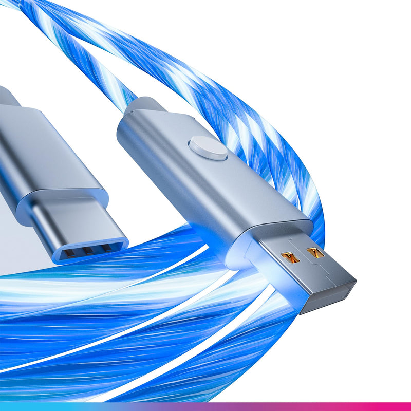 Oniverse - Usb-C Quick Charge Cable With Led - 2 Meters - White