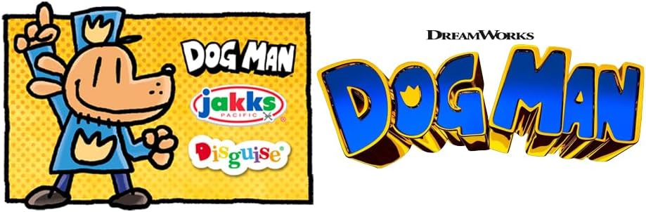 Dog Man Movie Action Figures Multipack Set by Jakks Pacific, Includes 6.3 cm Articulated Scale Figures - Inspired by the Movie Toys, Lil Petey, Petey, Chief, and Flippy!