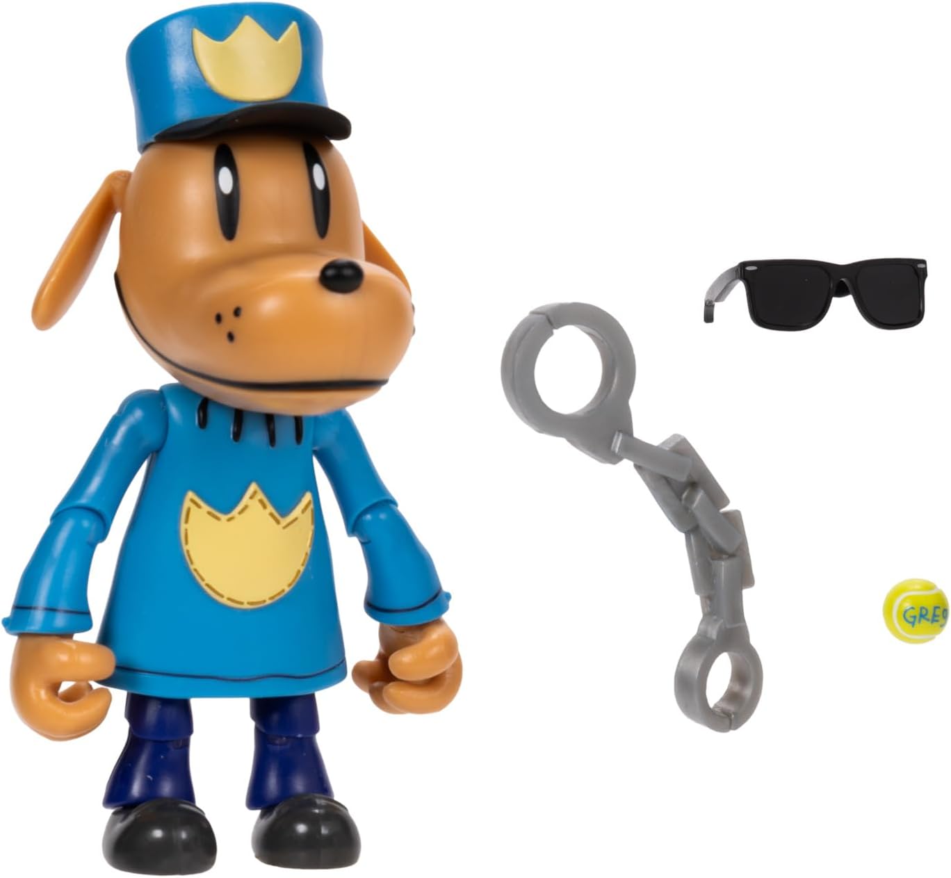 JAKKS Pacific Dog Man 12.7cm Articulated Action Figure with Accessories, Collect Movie Action Figures and Plush Toys