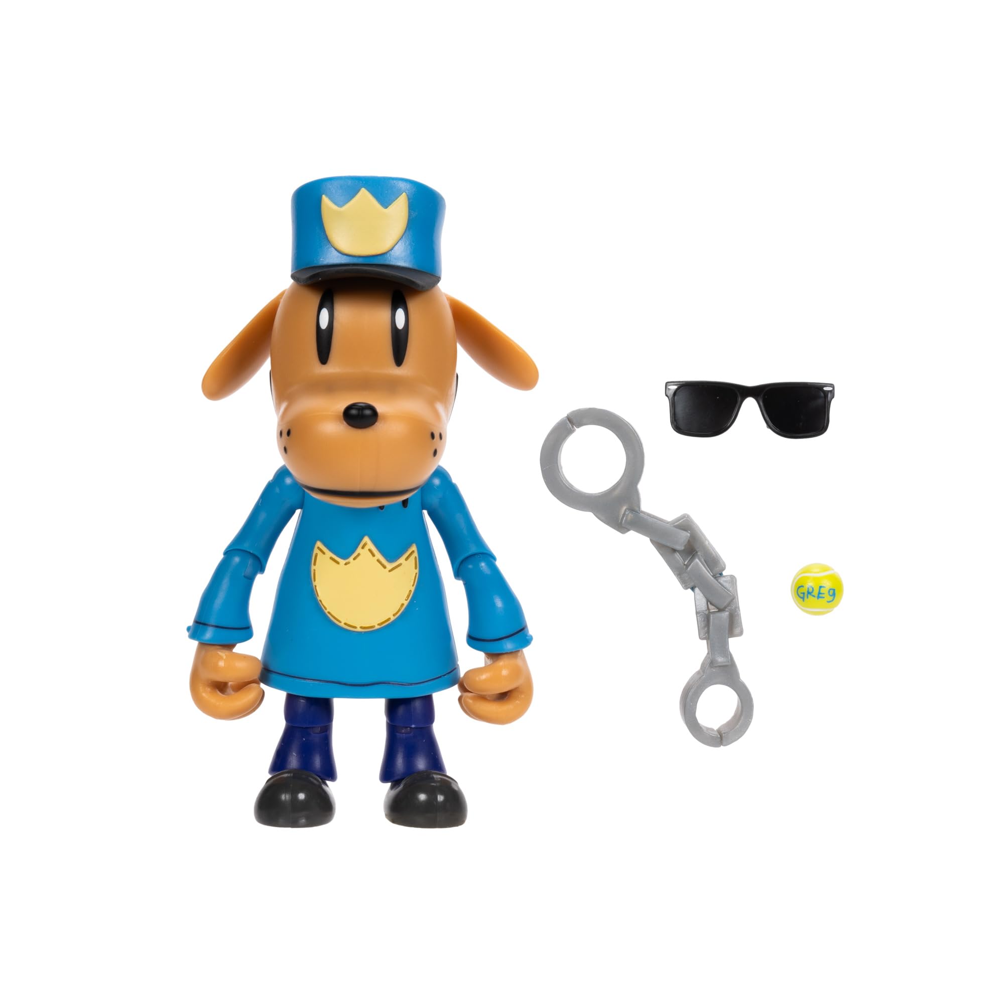 JAKKS Pacific Dog Man 12.7cm Articulated Action Figure with Accessories, Collect Movie Action Figures and Plush Toys