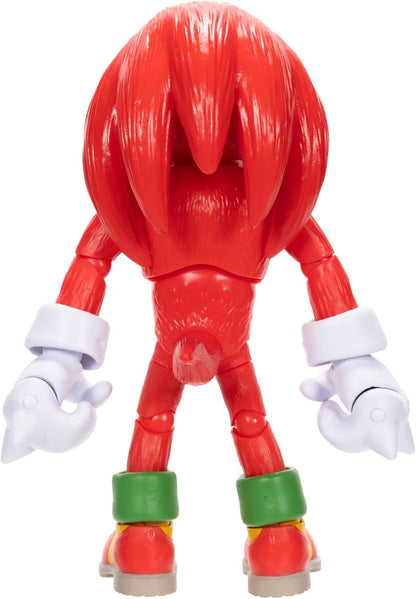 Sonic The Hedgehog Sonic 3 Movie Knuckles Sonic Collector Toy Figure by Jakks Pacific, Stands 5” / 13 cm Tall, Highly Articulated for Boys/Girls, Officially Licensed 3 Movie, Suggested for Ages 3+