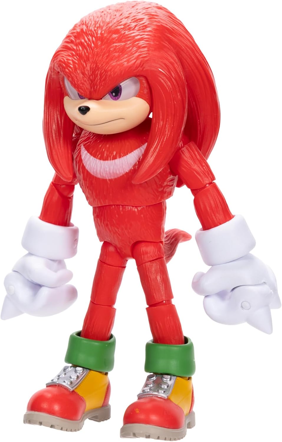 Sonic The Hedgehog Sonic 3 Movie Knuckles Sonic Collector Toy Figure by Jakks Pacific, Stands 5” / 13 cm Tall, Highly Articulated for Boys/Girls, Officially Licensed 3 Movie, Suggested for Ages 3+