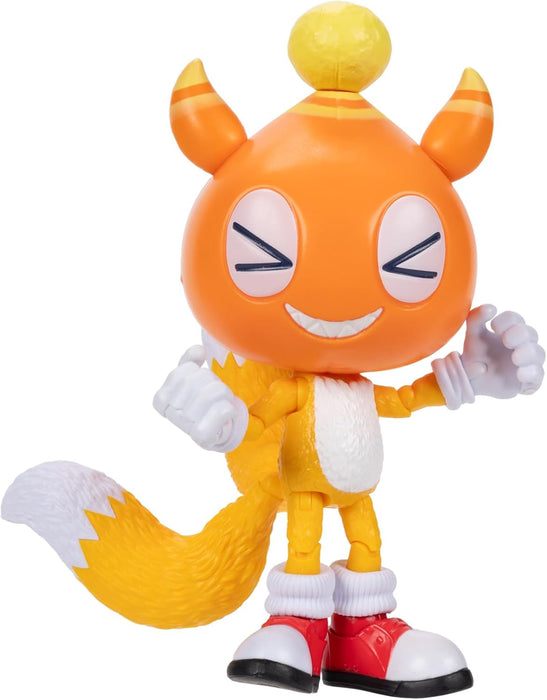 Sonic 3 The Hedgehog - Licence Officielle Sega- Figurine Articulée Chao Mascot Tails - 12,7 Cm - Jouet Enfant - Pour Les Fans De Tous Âges - Figurine à Collectioner - Détails Réalistes - 3 Ans +
