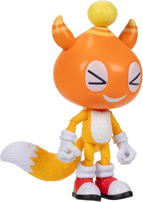 Sonic 3 The Hedgehog - Licence Officielle Sega- Figurine Articulée Chao Mascot Tails - 12,7 Cm - Jouet Enfant - Pour Les Fans De Tous Âges - Figurine à Collectioner - Détails Réalistes - 3 Ans +