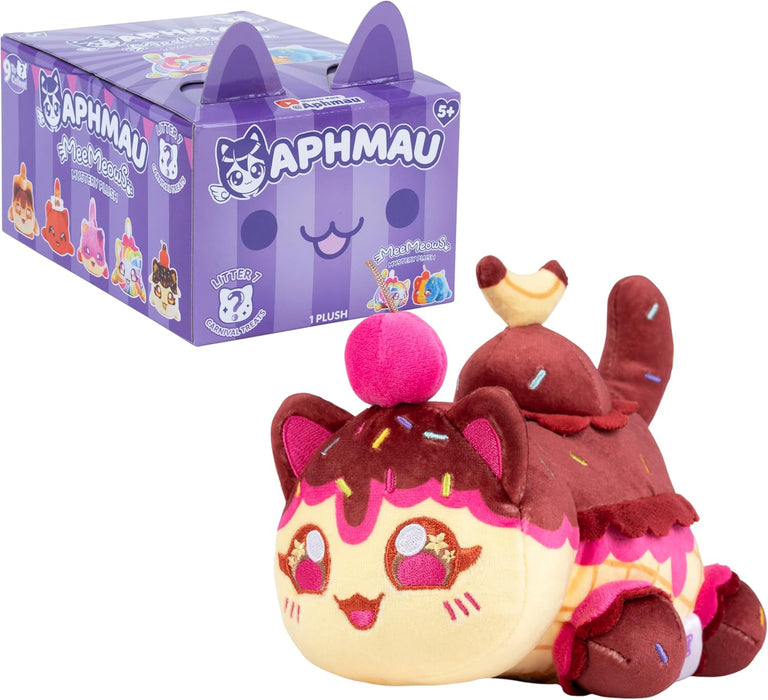 Aphmau 6” MeeMeow Mystery Plush – Series 7; YouTube Gaming Channel, Blind Box, 1 of 9 Possible, Carnival Treats MeeMeows, Official Merch, One Supplied, Styles May Vary