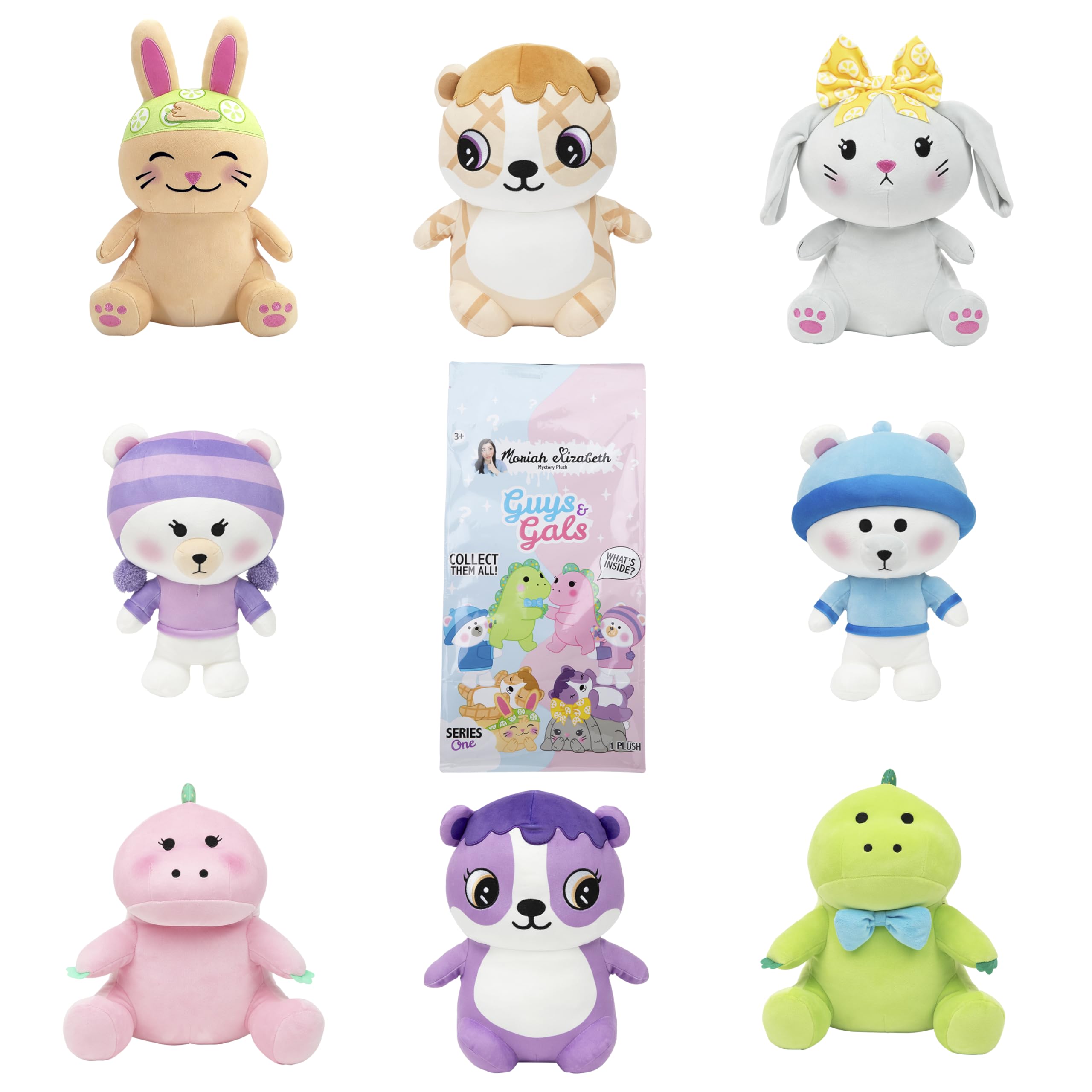 Moriah Elizabeth 11" Mystery Plush - Guys & Gals, YouTube Craft Channel, Blind Box, 1 of 8 Possible, Official Merch, One Supplied, Styles May Vary
