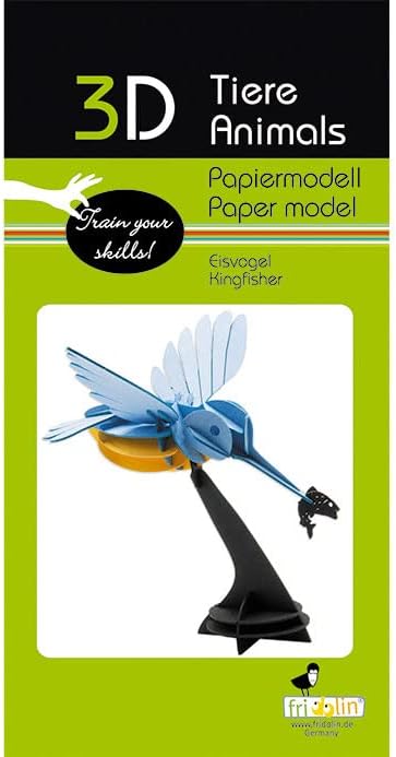 Fridolin 3D Papiermodell Eisvogel