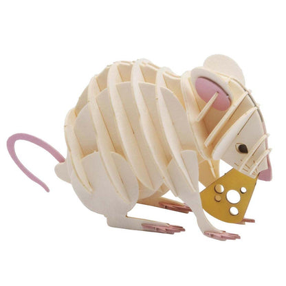 3D Paper Model White Mouse