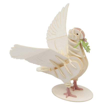 Fridolin 3D Papiermodell Weiße Taube
