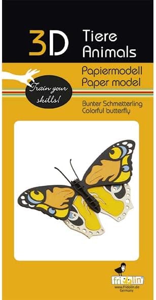 Fridolin 3D Papiermodell Bunter Schmetterling