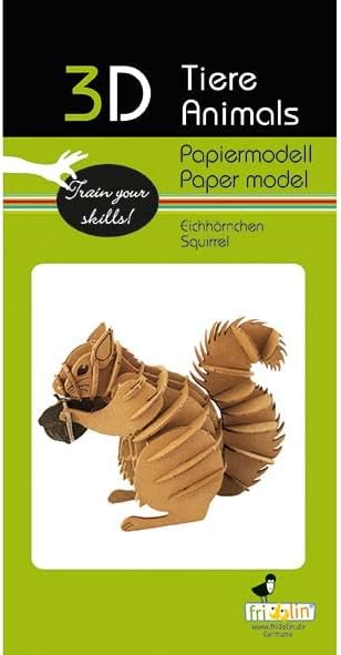 Fridolin 3D Papiermodell Eichhörnchen
