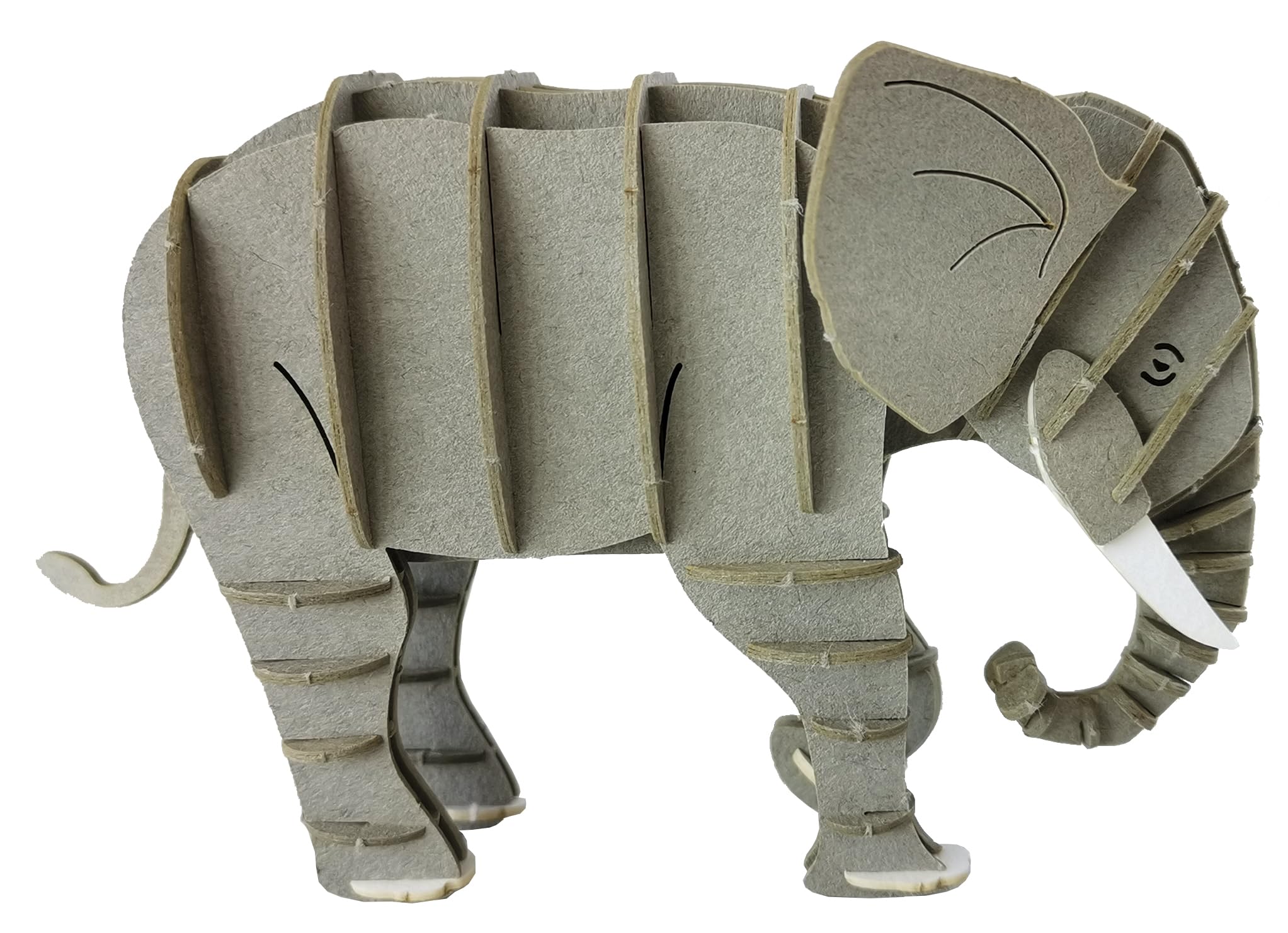 3D Paper Model Grey Elephant