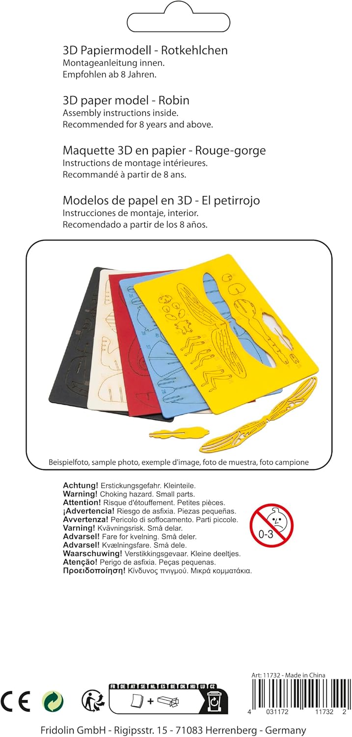 Fridolin Modello di carta 3D – Calice rosso