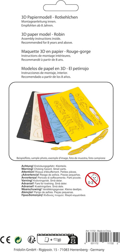 Fridolin Modello di carta 3D – Calice rosso