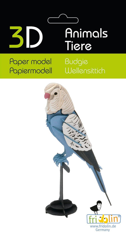 Fridolin 3D-papiermodel - parkieten