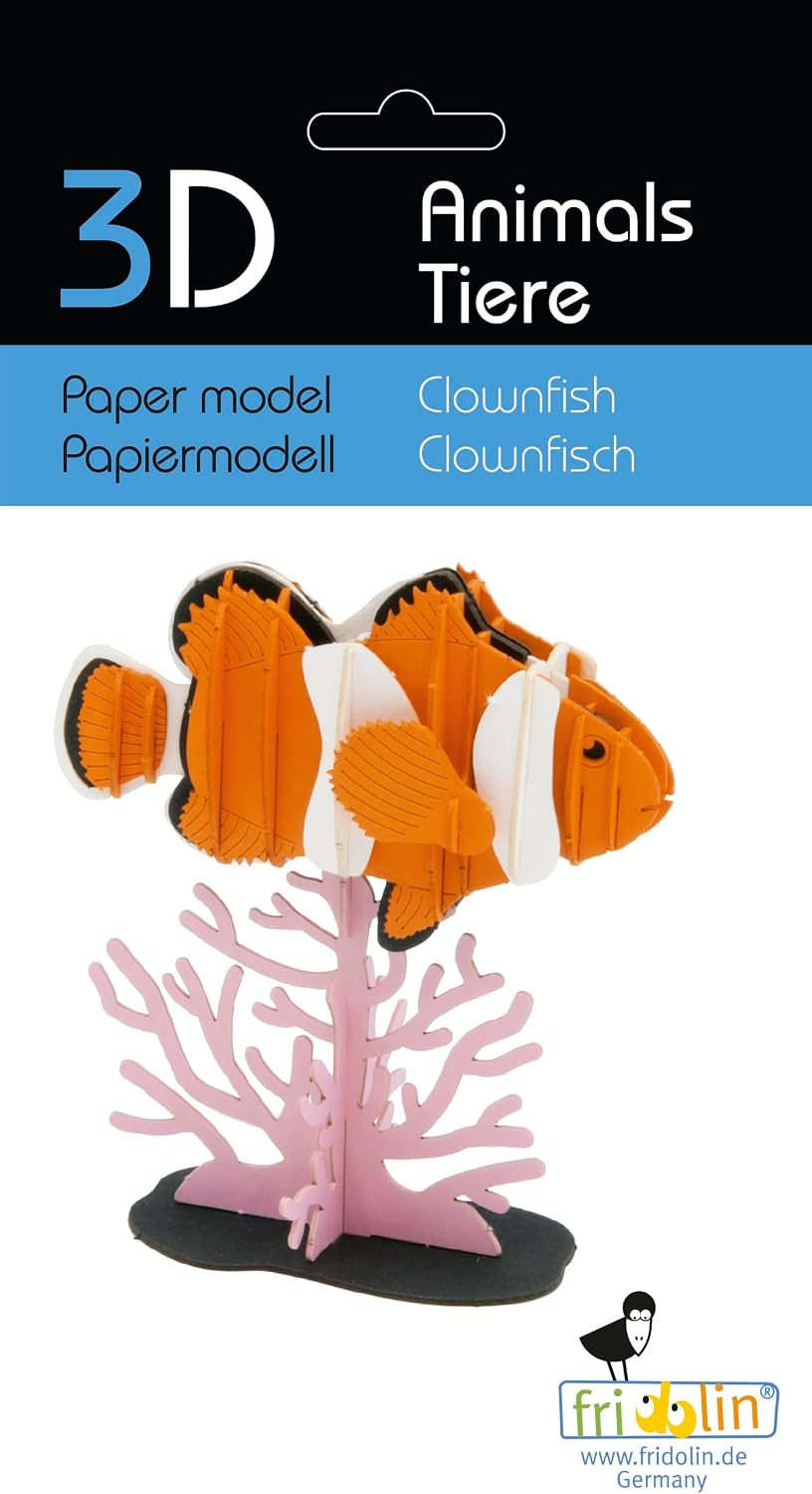 FRIDOLIN 3D papieren model - Clownvis