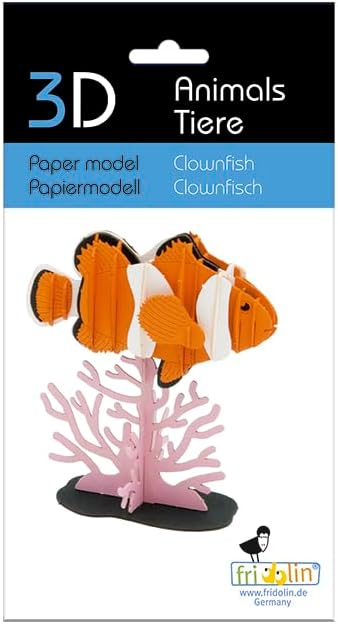 Fridolin 3D Papiermodell - Clownfisch