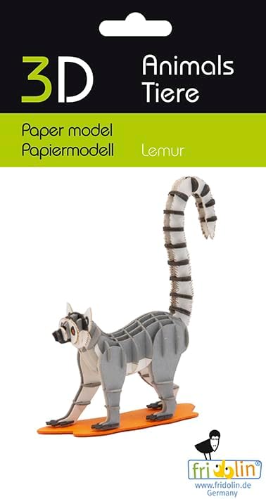Fridolin 3D Papiermodell - Lemur